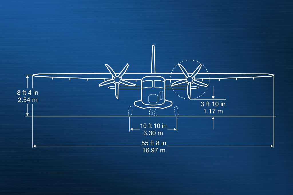 Front View with Dimensions